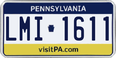 PA license plate LMI1611