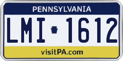PA license plate LMI1612