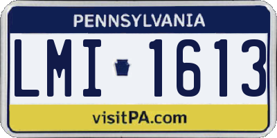 PA license plate LMI1613