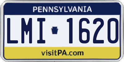 PA license plate LMI1620