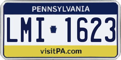 PA license plate LMI1623