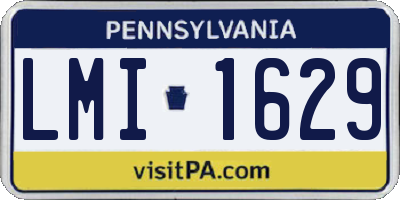 PA license plate LMI1629