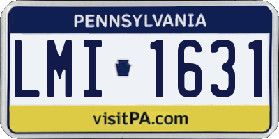 PA license plate LMI1631