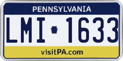 PA license plate LMI1633