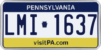 PA license plate LMI1637