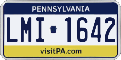 PA license plate LMI1642