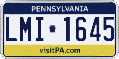 PA license plate LMI1645
