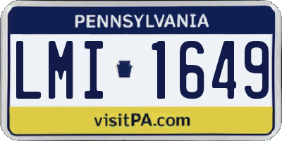 PA license plate LMI1649