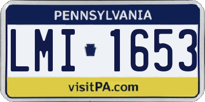 PA license plate LMI1653