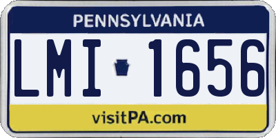 PA license plate LMI1656
