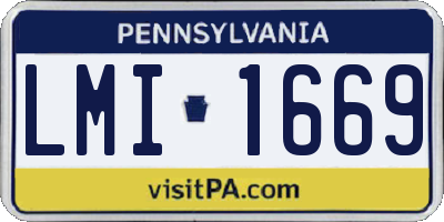 PA license plate LMI1669