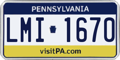 PA license plate LMI1670