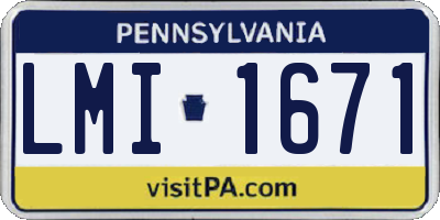PA license plate LMI1671