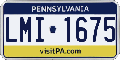 PA license plate LMI1675