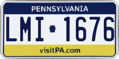PA license plate LMI1676