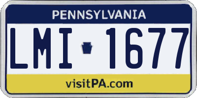PA license plate LMI1677