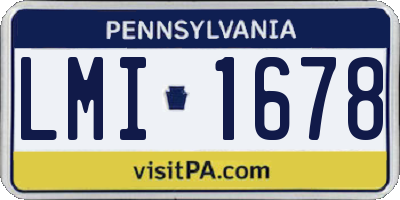 PA license plate LMI1678