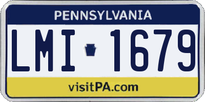 PA license plate LMI1679