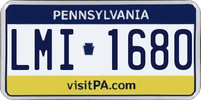 PA license plate LMI1680