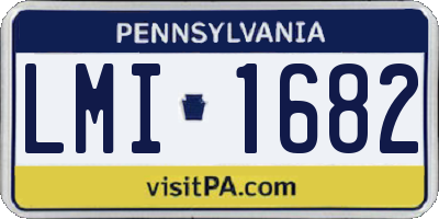 PA license plate LMI1682