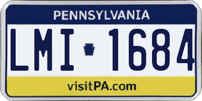 PA license plate LMI1684