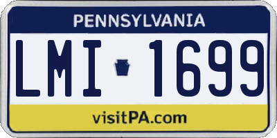 PA license plate LMI1699