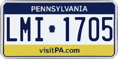 PA license plate LMI1705