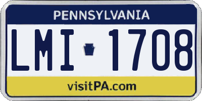 PA license plate LMI1708