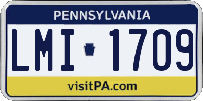 PA license plate LMI1709