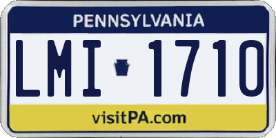 PA license plate LMI1710