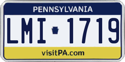 PA license plate LMI1719