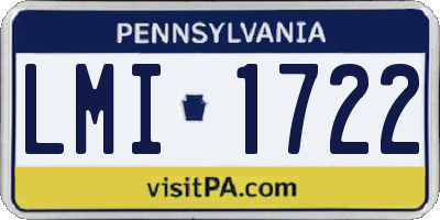 PA license plate LMI1722