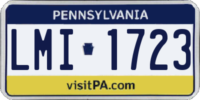 PA license plate LMI1723