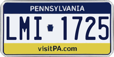 PA license plate LMI1725