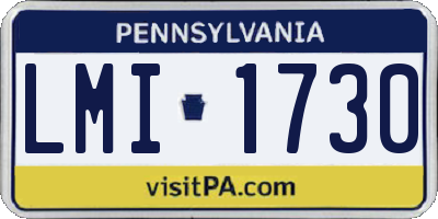 PA license plate LMI1730