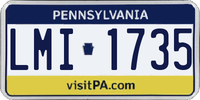 PA license plate LMI1735