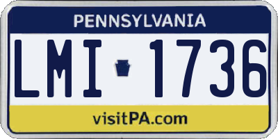 PA license plate LMI1736
