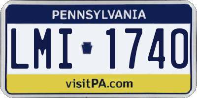 PA license plate LMI1740