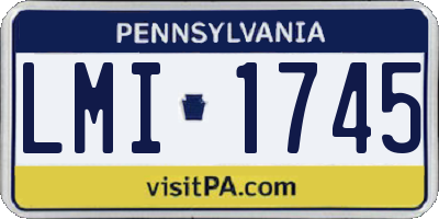 PA license plate LMI1745