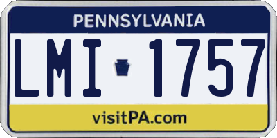 PA license plate LMI1757