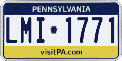 PA license plate LMI1771