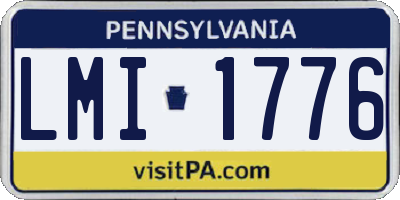 PA license plate LMI1776