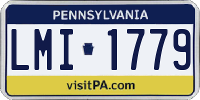 PA license plate LMI1779