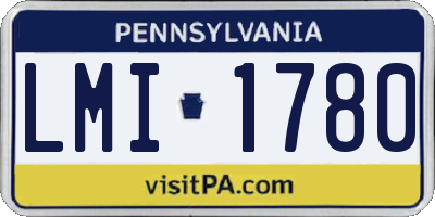 PA license plate LMI1780