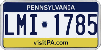 PA license plate LMI1785
