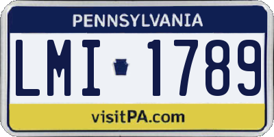 PA license plate LMI1789