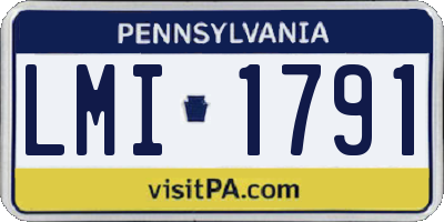 PA license plate LMI1791
