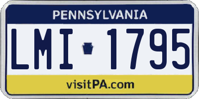 PA license plate LMI1795
