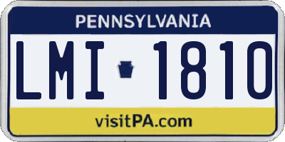 PA license plate LMI1810