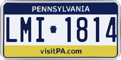 PA license plate LMI1814